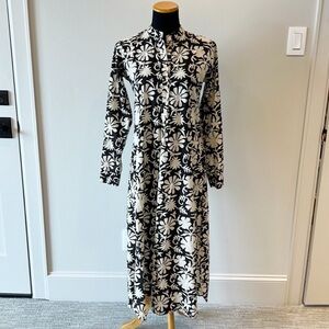 Mille Sadie Long Sleeve Print Caftan Dress